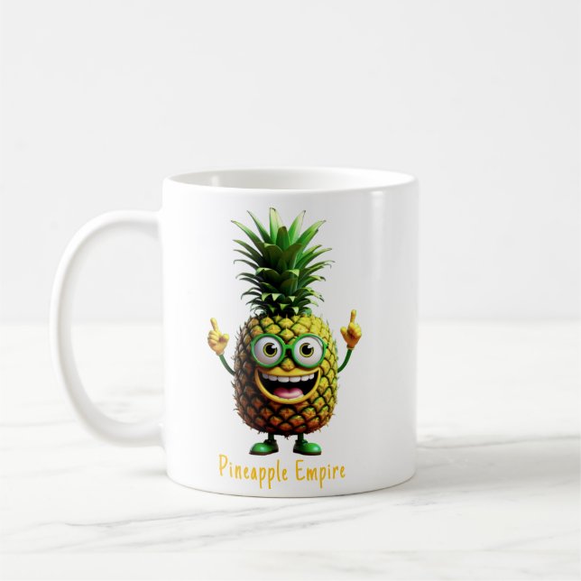 Caneca De Café PineZhu - Império do Abacaxi (Esquerda)
