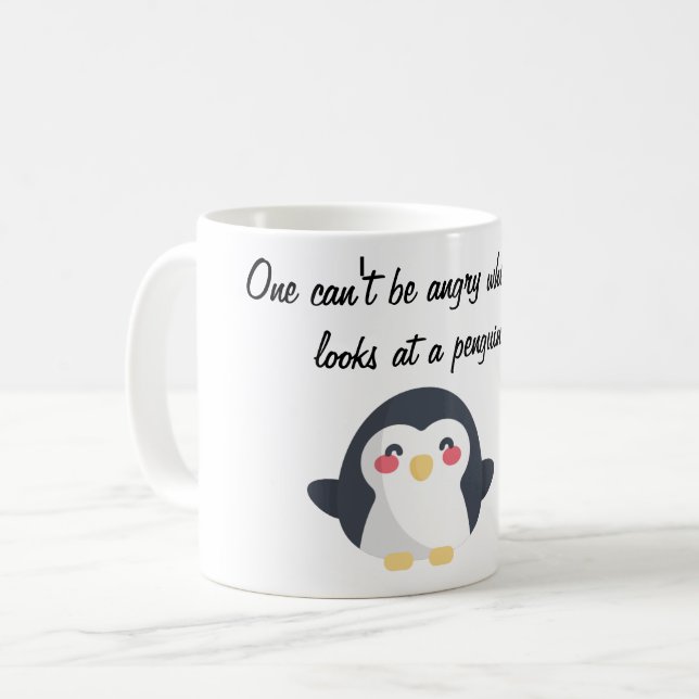 Caneca De Café pinguim  (Frente Esquerda)