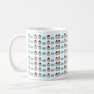 Caneca De Café Pinguim bonito e fundo impressão em forma de iglo