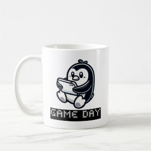 Caneca De Café Pinguim bonito está jogando videogame - Dia do jog