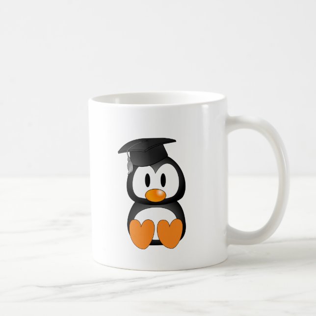 Caneca De Café Pinguim customizável da graduação (Direita)