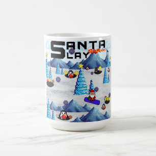 Caneca De Café Pinguim da equipe de papais noeis de Natal Mikitie