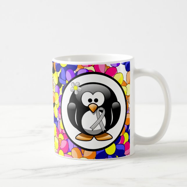 Caneca De Café Pinguim da fita de sensibilização para prata (Direita)