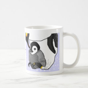 Caneca De Café Pinguim da mãe & do bebê