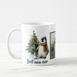 Caneca De Café Pinguim de Inverno Personalizado “Melhor Mãe de To