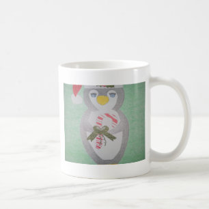 Caneca De Café Pinguim de Natal bonito