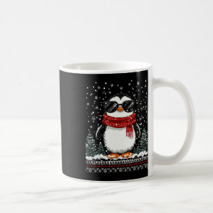 Caneca De Café Pinguim De Natal Engraçado Com Sungles Ugly Christ