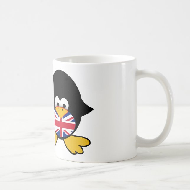 Caneca De Café Pinguim de Union Jack (Direita)