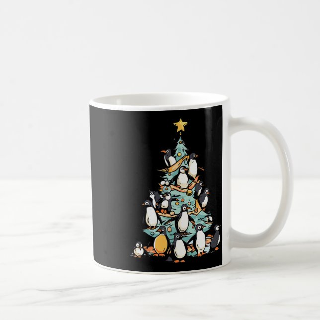 Caneca De Café Pinguim Dia de Natal Pássaro de Gelo Papai Noel (Direita)