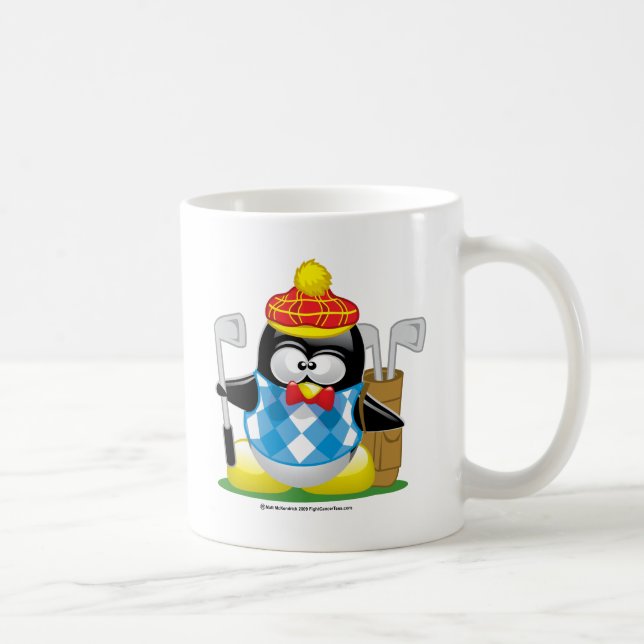 Caneca De Café Pinguim do golfe (Direita)