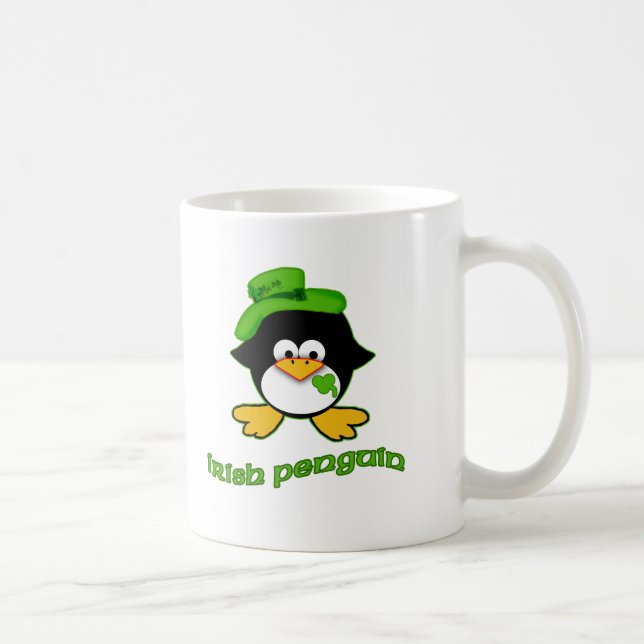 Caneca De Café Pinguim do irlandês do bebê (Direita)
