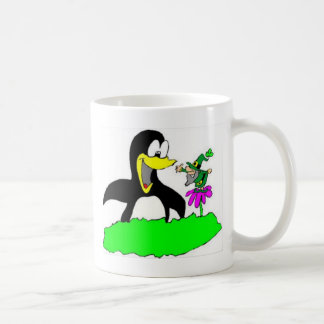 Caneca De Café Pinguim e Leprechaun