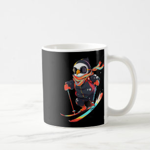 Caneca De Café Pinguim Esquiando Esquiador Esqui Inverno Neve