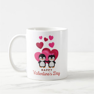 Caneca De Café Pinguim feliz dia de os namorados