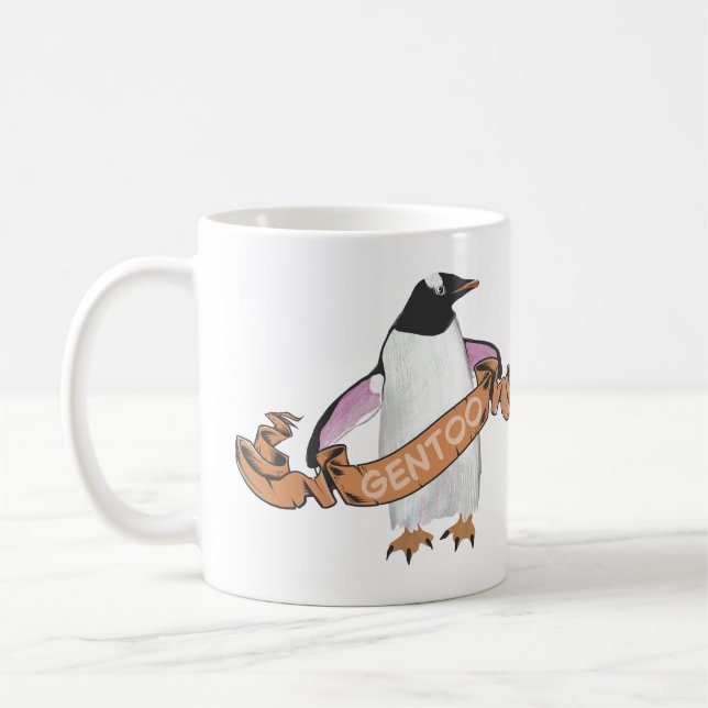 Caneca De Café Pinguim Gentoo (Esquerda)