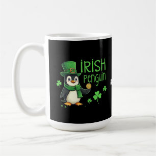 Caneca De Café Pinguim Irlandês Uma Mistura Sortuda De Divertimen
