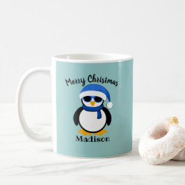 Caneca De Café Pinguim legal bonito no inverno Personalizar Cof