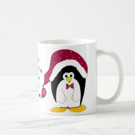 Caneca De Café Pinguim Legal de Chapéu Vermelho