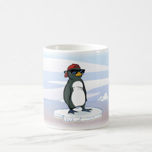 Caneca De Café Pinguim legal que veste óculos de sol