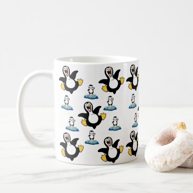Caneca De Café Pinguim Mug (Com Donut)