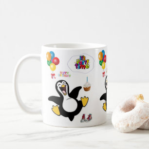 Caneca De Café Pinguim Mug Happy Birthday Mug