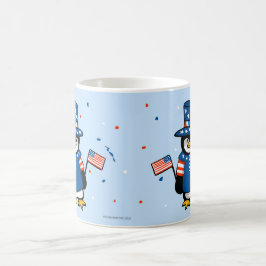 Caneca De Café Pinguim Patriótico