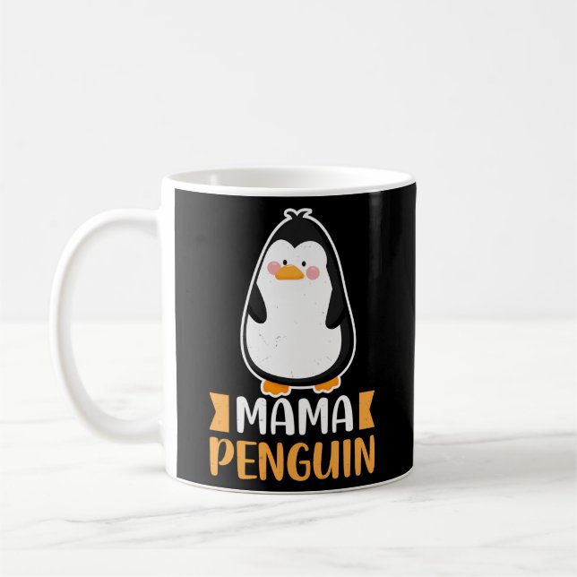 Caneca De Café Pinguim Pinguim Gentil Da Mãe (Esquerda)