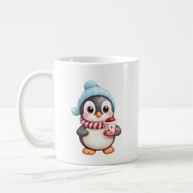 Caneca De Café ☕ Pinguim Pinguim Natal - Café Feriado (Esquerda)
