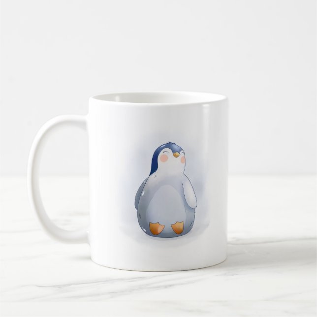 Caneca De Café Pinguim-Pinguim-Pinguim-Café-Manga (Esquerda)