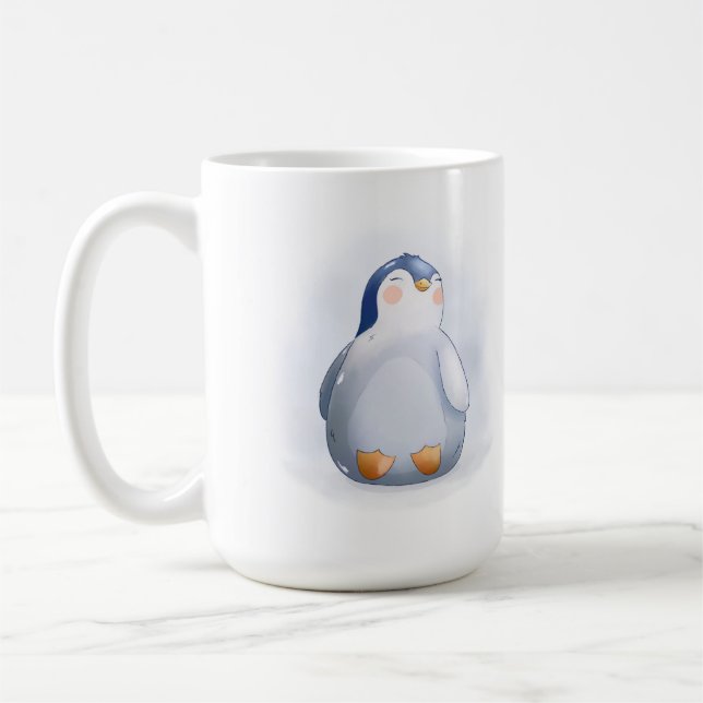 Caneca De Café Pinguim-Pinguim-Pinguim-Café-Manga (Esquerda)