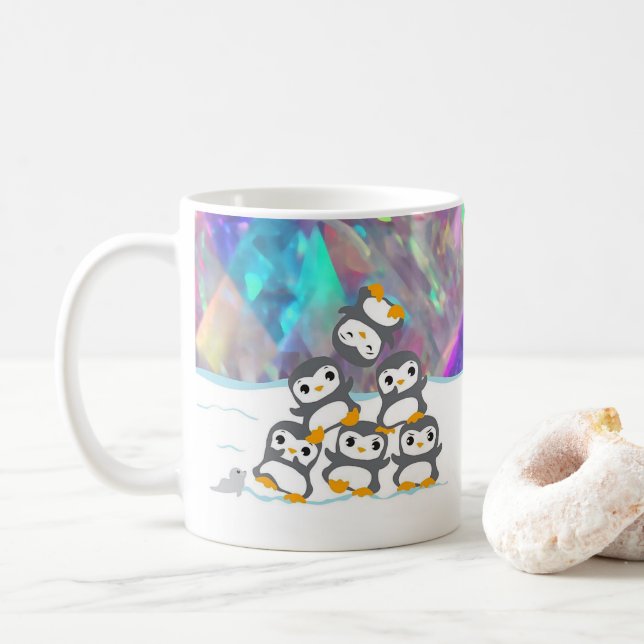 Caneca De Café Pinguim Pirâmide Clássica Mug (Com Donut)