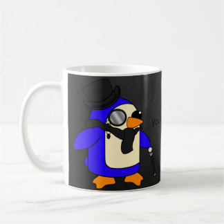 Caneca De Café Pinguim-preto de desenho animado bonito