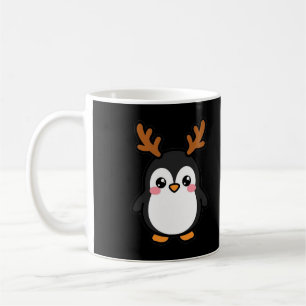 Caneca De Café Pinguim Rena de Natal