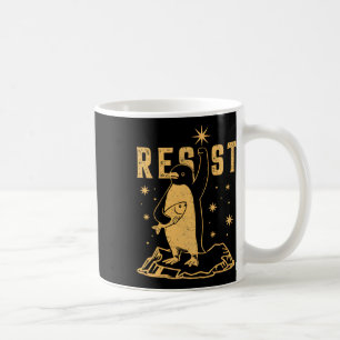 Caneca De Café Pinguim resiste aos pinguins protestando contra ta