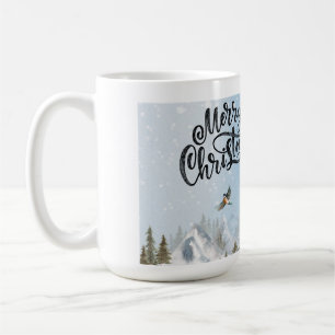 Caneca De Café Pinguim Russo Tradicional de inverno Feliz Natal