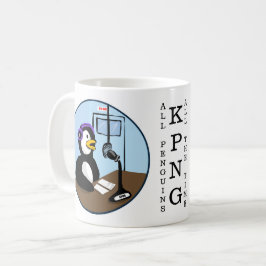 CANECA DE CAFÉ PINGUIN DE RÁDIO DO KPNG TALK
