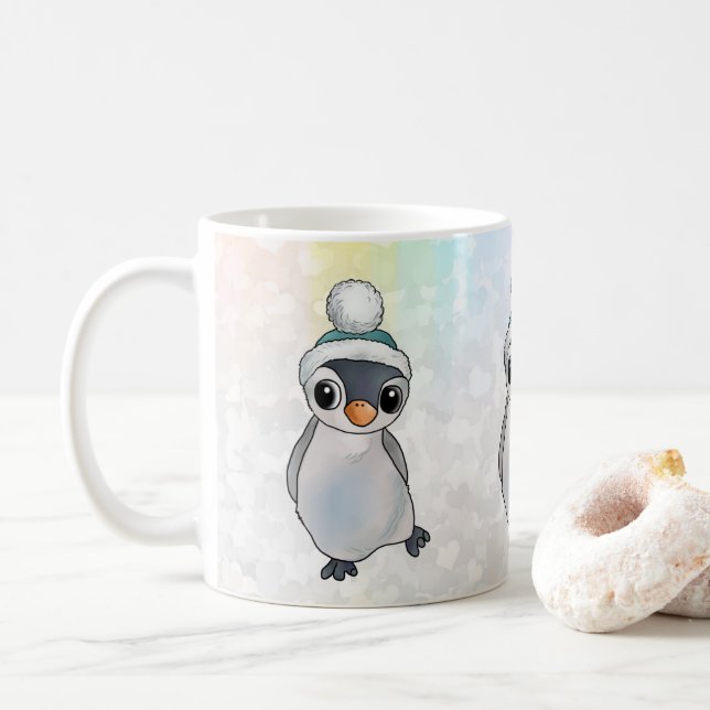 Caneca De Café Pinguin mit Mütze (Com Donut)