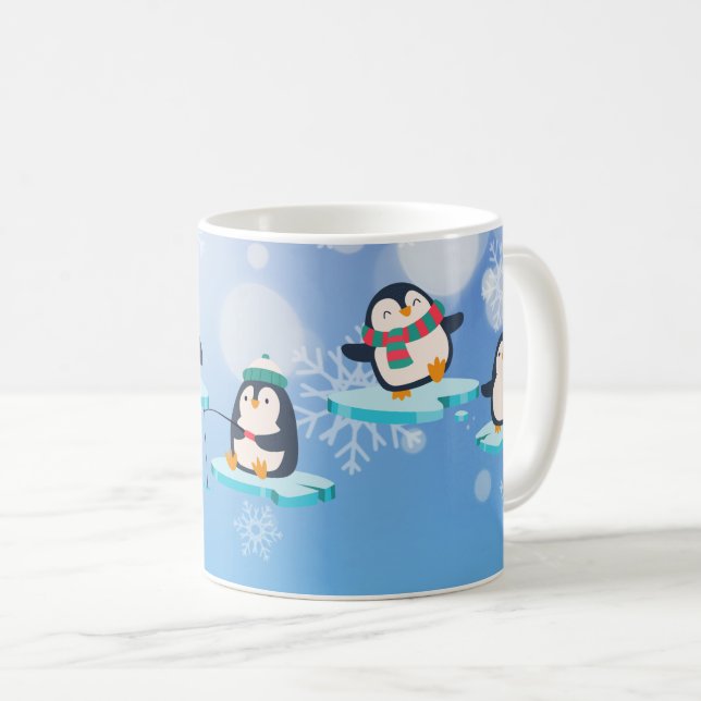 Caneca De Café Pinguins (Frente Esquerda)