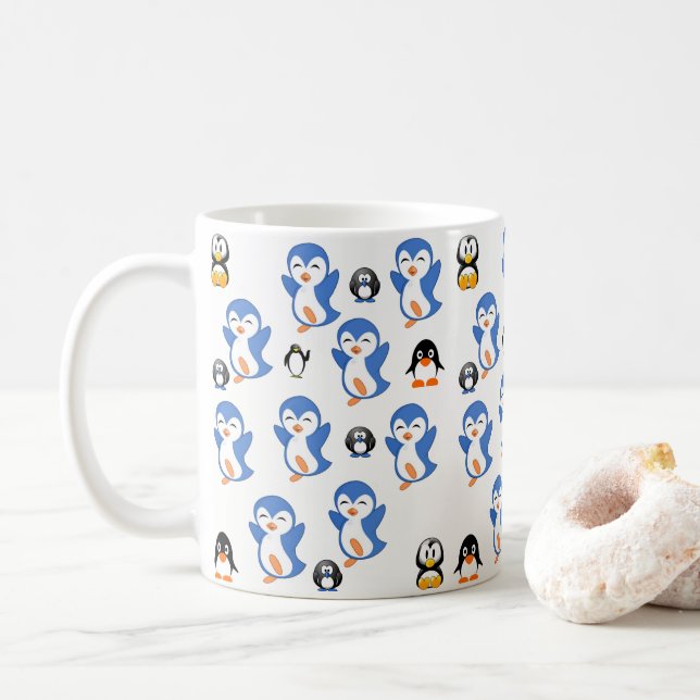Caneca De Café pinguins (Com Donut)