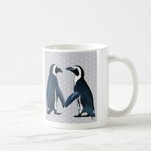 Caneca De Café Pinguins Apaixonados (Direita)