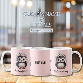 Caneca De Café Pinguins Bilíngue Mi Taza Favorita Espanhol Rosa