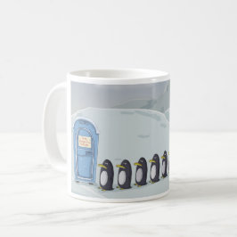 Caneca De Café Pinguins bonitos, apenas uma sala de lavagem no Po
