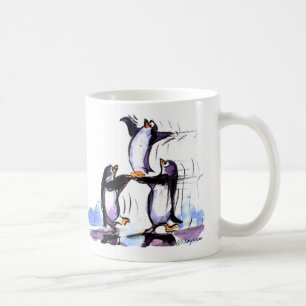 Caneca De Café pinguins brincalhão