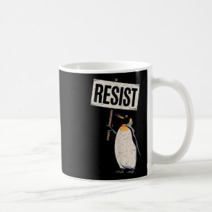 Caneca De Café Pinguins Contra Tarifas Protesto de Pinguins Resis