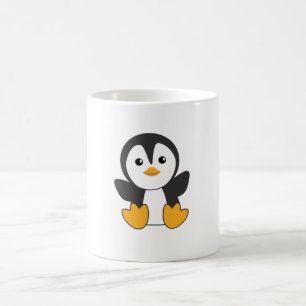 Caneca De Café Pinguins Cutes Para Crianças Pássaros Engraçado