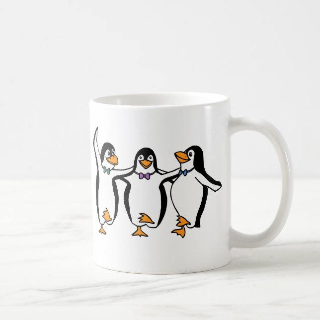Caneca De Café Pinguins Dançantes (Direita)