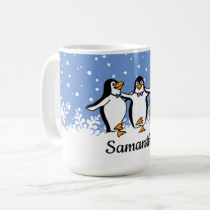Caneca De Café Pinguins Dançantes