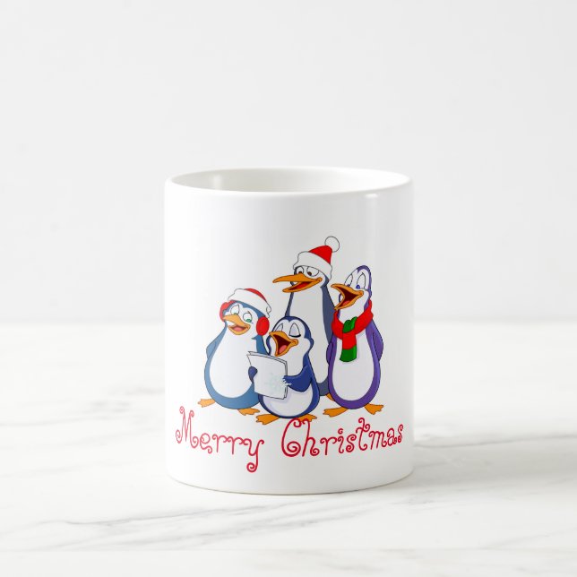 Caneca De Café Pinguins de Feliz de Mug Cerâmica Feriados (Centro)