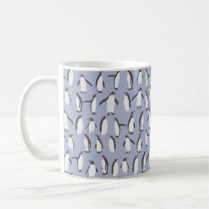 Caneca De Café Pinguins de inverno padrão contínuo + suas ideias