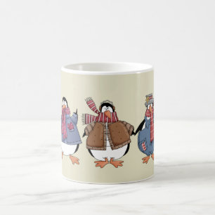 Caneca De Café Pinguins de Natal
